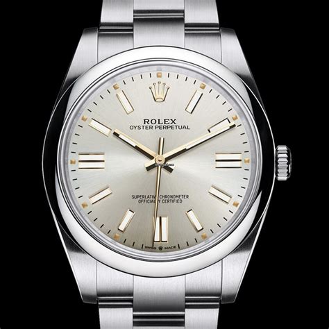 rolex silver oyster|rolex op 41 silver dial.